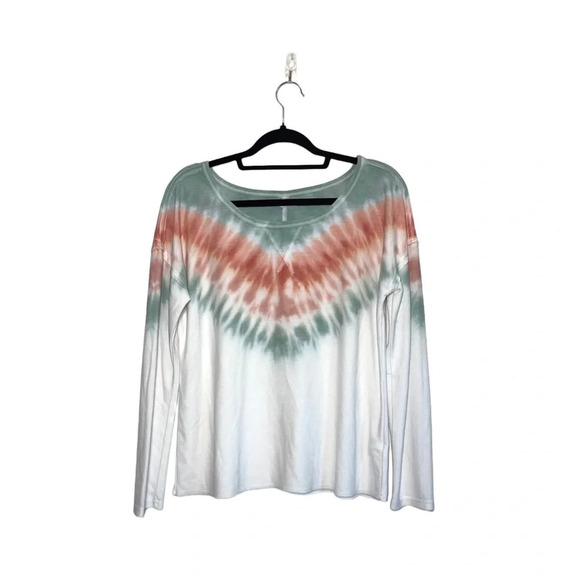 Maurices Mint Green & White Tie-dye Wide Neck Pullover Sweatshirt Xsmall Women’s - Picture 2 of 12